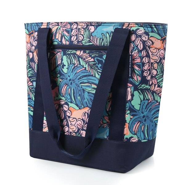 Arctic Zone 30-Can Insulated Tote, Midnight Floral Sketch