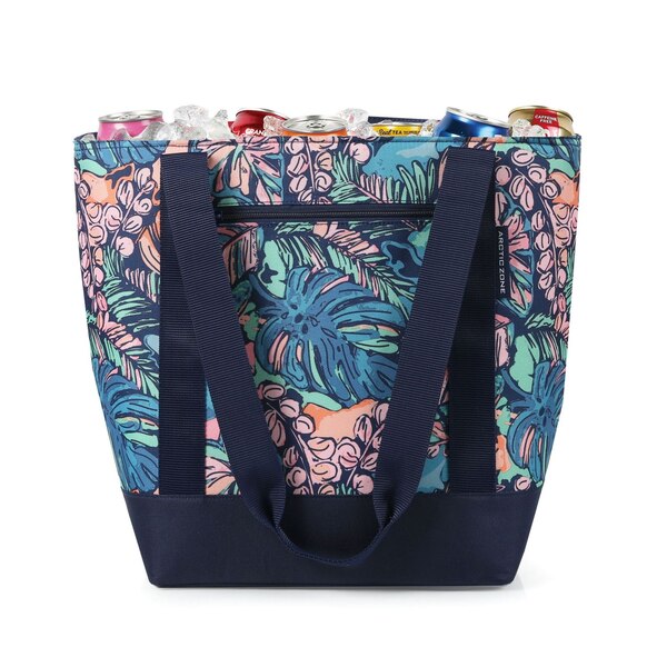Arctic Zone 30-Can Insulated Tote, Midnight Floral Sketch