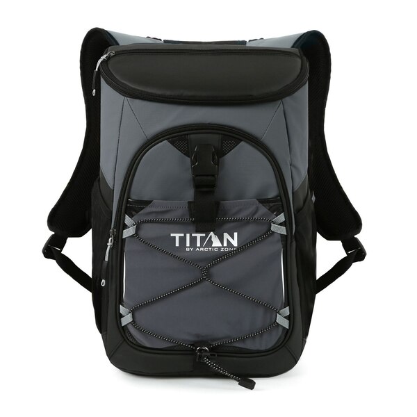 Arctic Zone Titan 24-Can Backpack Cooler, Black & Gray