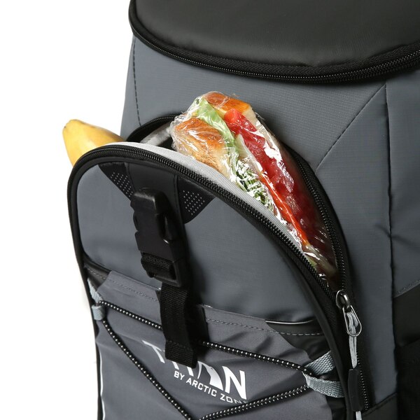 Arctic Zone Titan 24-Can Backpack Cooler, Black & Gray