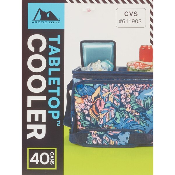 Arctic Zone 40-Can Tabletop Collapsible Cooler, Warm Stripe