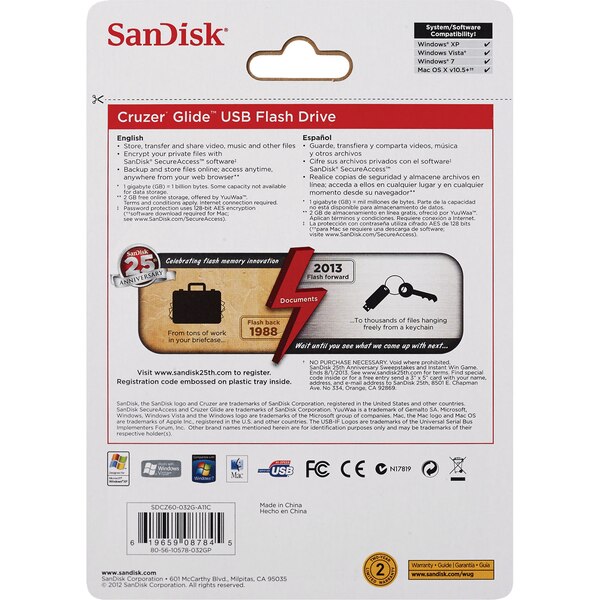 SanDisk Cruzer Glide USB Flash Drive