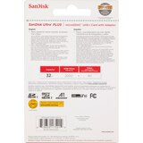 SanDisk 32GB Ultra Plus MicroSDHC UHS-I Card with Adapter, thumbnail image