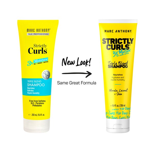 Marc Anthony Strictly Curls 3X Moisture Triple Blend Shampoo, 8.4 OZ