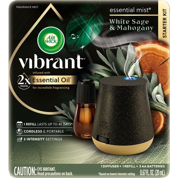 Air Wick® Essential Mist Vibrant Starter Kit, Sage & Mahogany