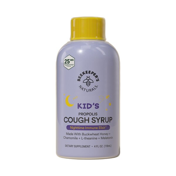 Beekeeper's Naturals Kid's Propolis Nighttime Cough Syrup, 4 OZ