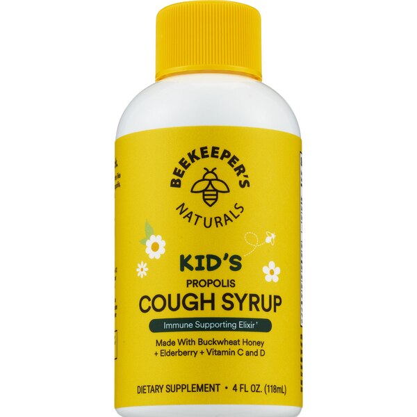 Beekeeper's Naturals Kid's Propolis Daytime Cough Syrup, 4 OZ
