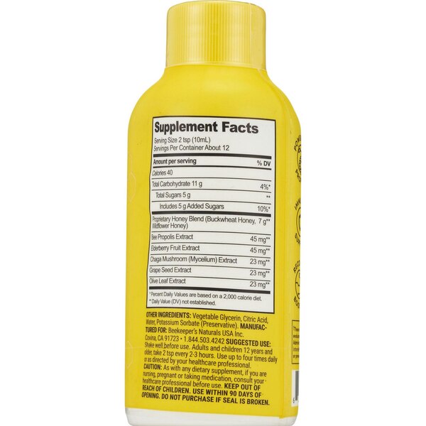 Beekeeper's Naturals Propolis Cough Syrup - Day, 4 OZ
