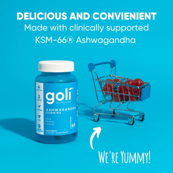 GOLI Ashwagandha Mixed Berry Gummies, 60 CT