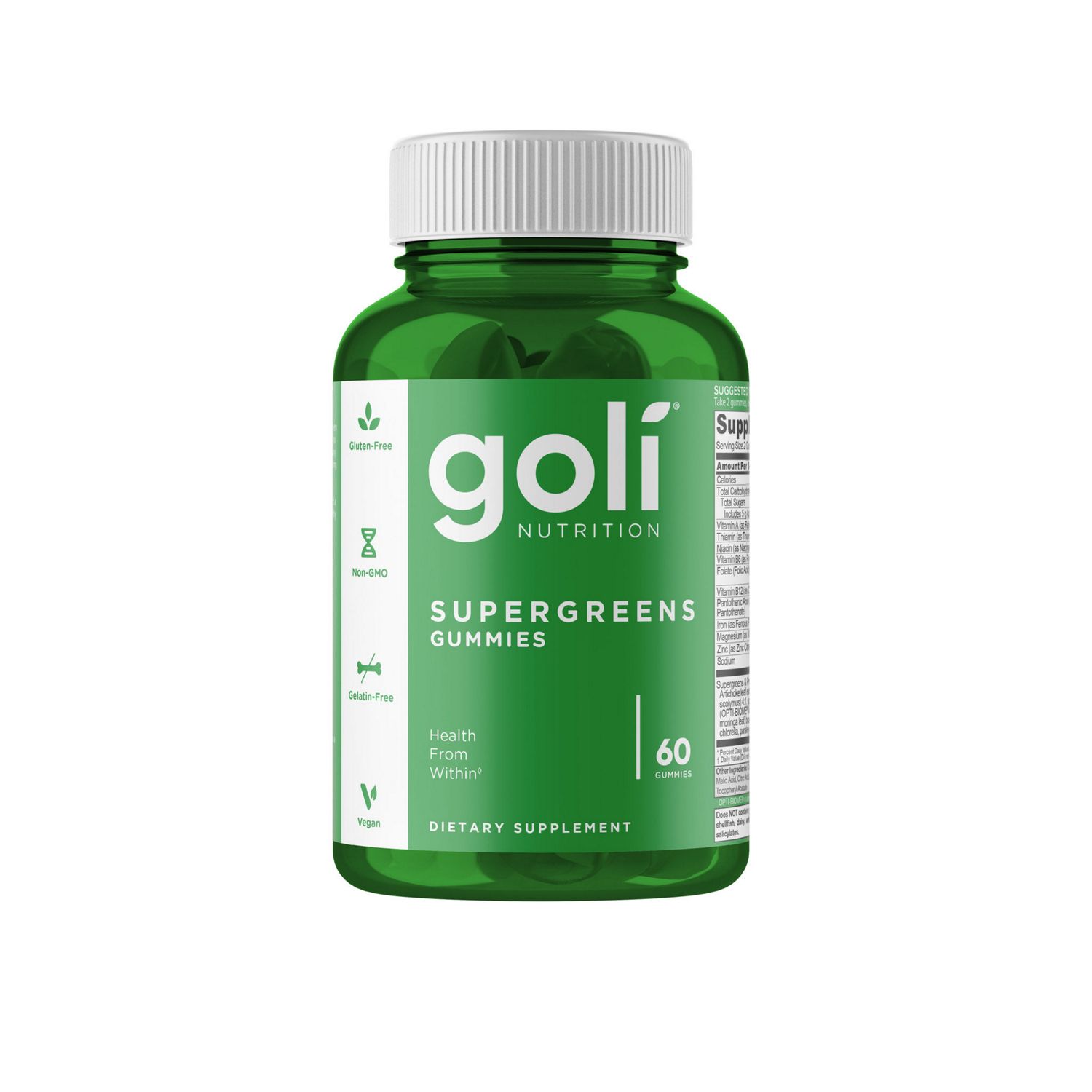 Goli Supergreens Gummies, 60 CT