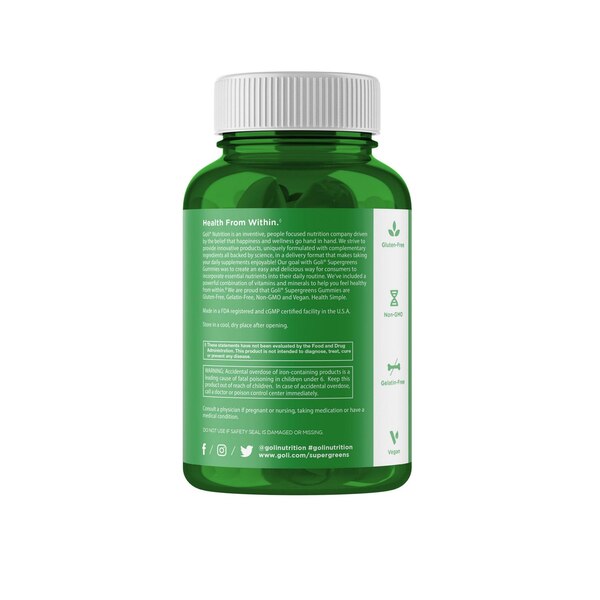Goli Supergreens Gummies, 60 CT
