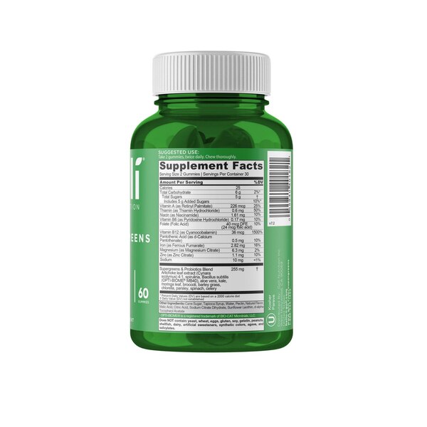 Goli Supergreens Gummies, 60 CT