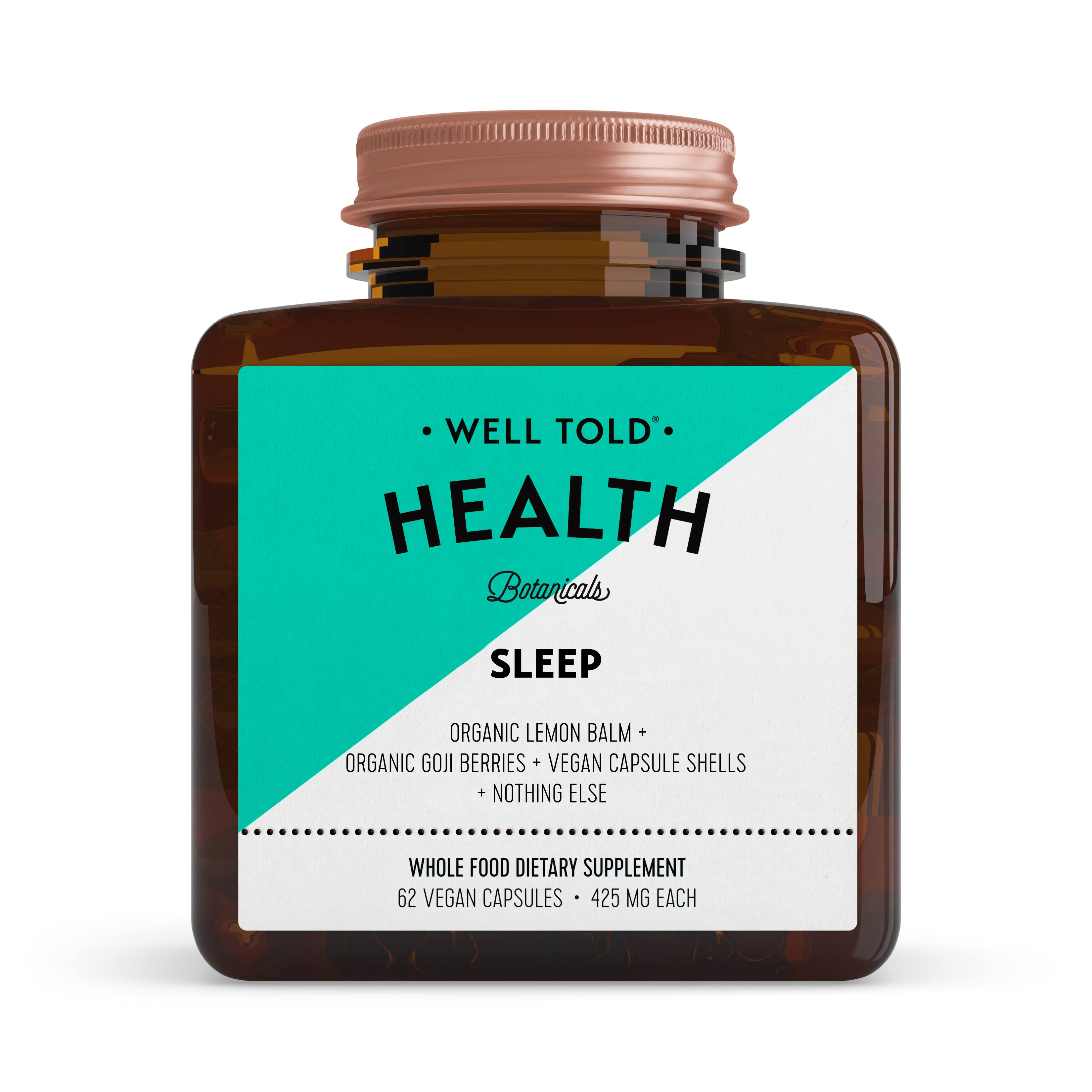 Well Told Health Sleep - Natural Sleep Aid With Antioxidants, Vegan Capsules, 60 CT