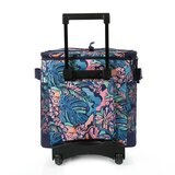 Arctic Zone 50-Can Fishing Roller Cooler, Midnight Floral Sketch, thumbnail image