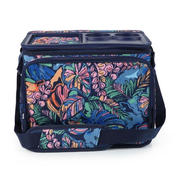 Arctic Zone 40-Can Tabletop Collapsible Cooler, Midnight Floral Sketch