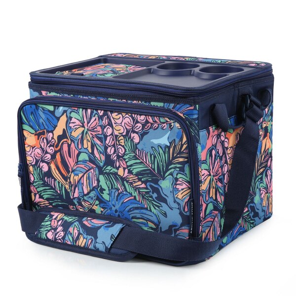Arctic Zone 40-Can Tabletop Collapsible Cooler, Midnight Floral Sketch