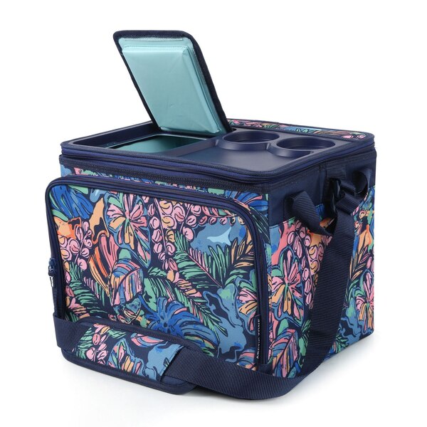 Arctic Zone 40-Can Tabletop Collapsible Cooler, Midnight Floral Sketch