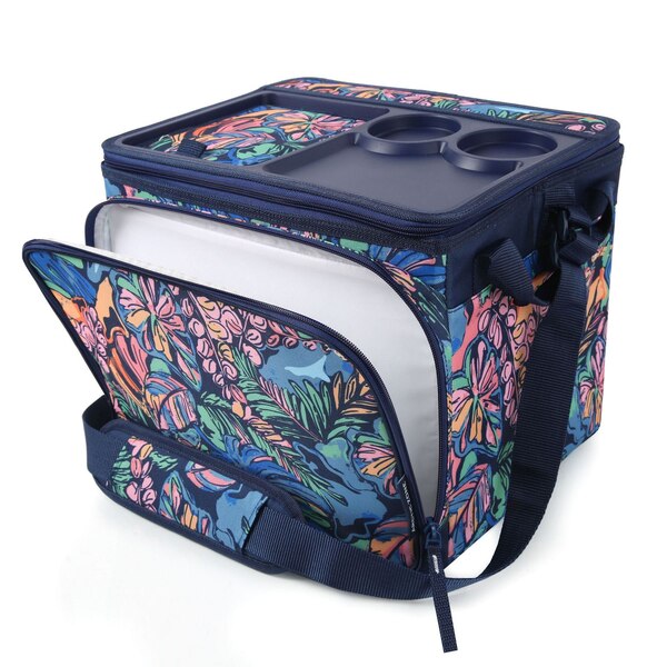 Arctic Zone 40-Can Tabletop Collapsible Cooler, Midnight Floral Sketch