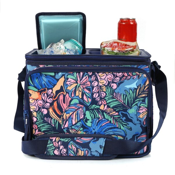 Arctic Zone 40-Can Tabletop Collapsible Cooler, Midnight Floral Sketch