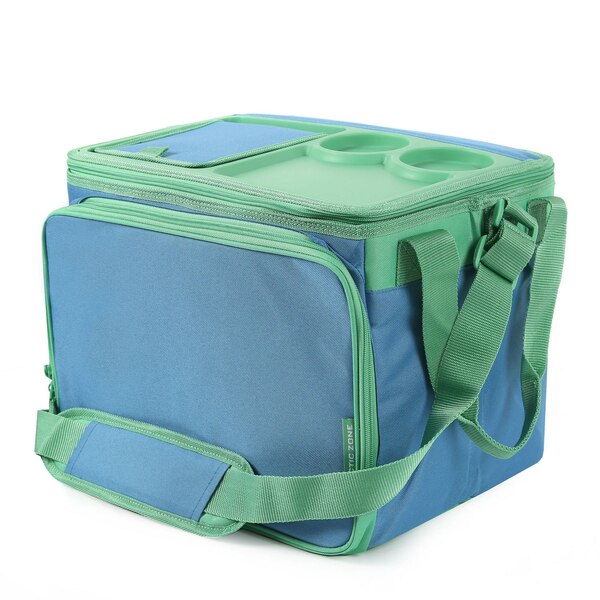 Arctic Zone 40-Can Tabletop Collapsible Cooler, Blue & Green