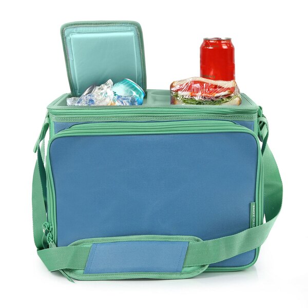 Arctic Zone 40-Can Tabletop Collapsible Cooler, Blue & Green
