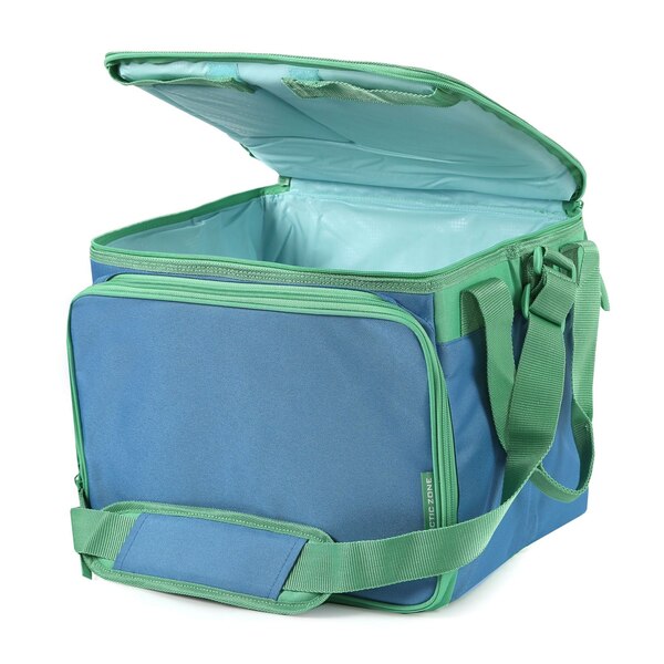Arctic Zone 40-Can Tabletop Collapsible Cooler, Blue & Green