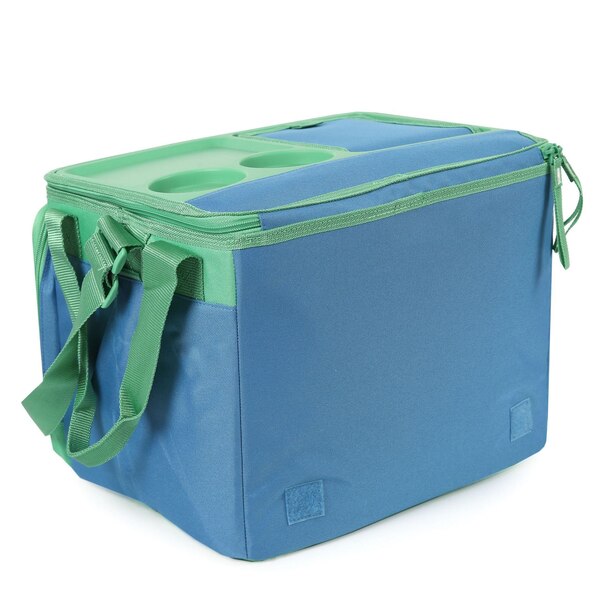 Arctic Zone 40-Can Tabletop Collapsible Cooler, Blue & Green