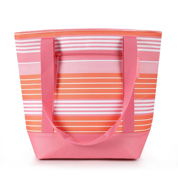 Arctic Zone 30-Can Insulated Tote, Warm Stripe