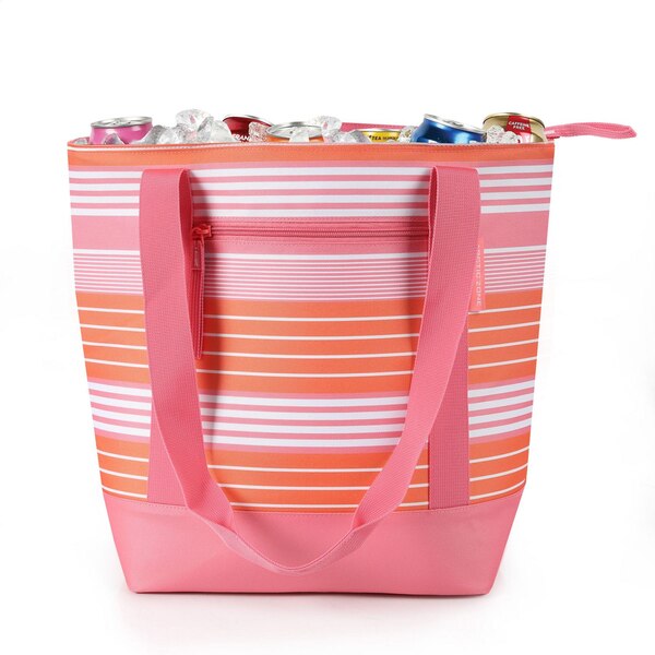 Arctic Zone 30-Can Insulated Tote, Warm Stripe
