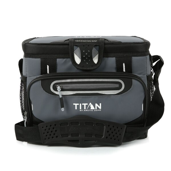 Arctic Zone Titan 12-Can Zipperless Hardbody Cooler, Black & Gray
