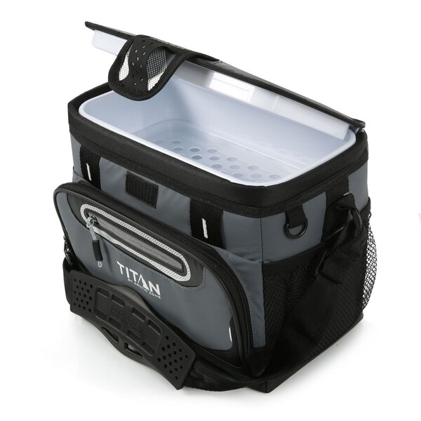 Arctic Zone Titan 12-Can Zipperless Hardbody Cooler, Black & Gray