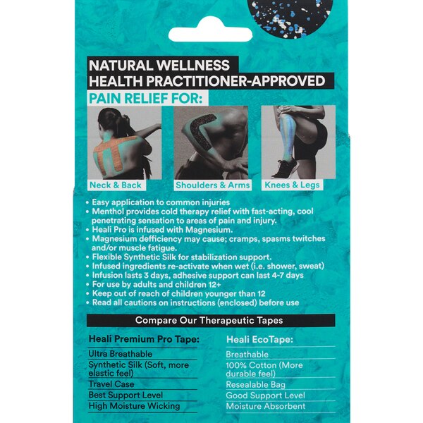 Heali Pro Tape Infused with Magnesium & Menthol, Blue