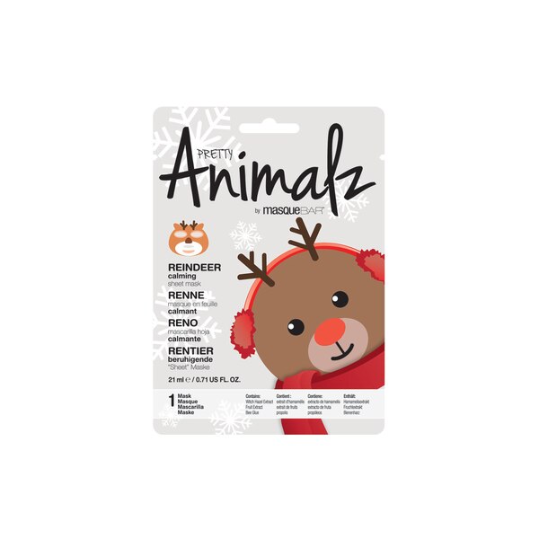 Pretty Animalz by Masque Bar Reindeer Sheet - Mascarilla