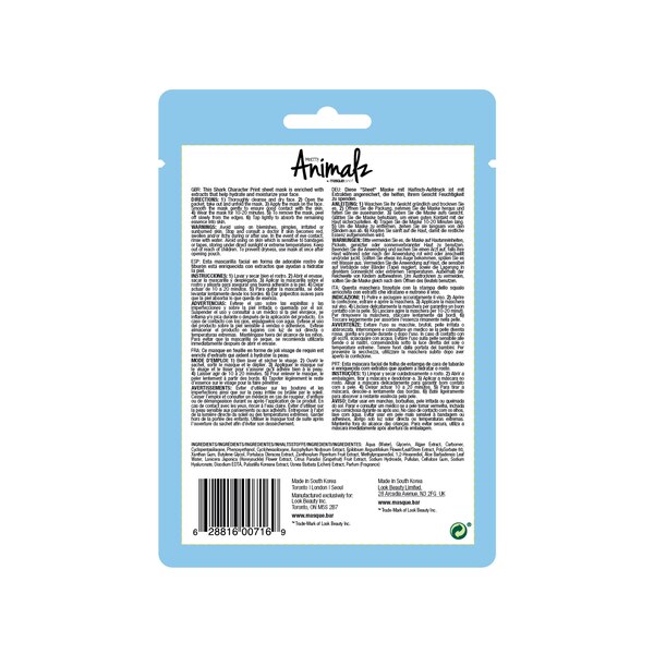 Pretty Animalz by Masque Bar, Sheet Mask