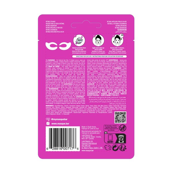 Masque Bar Retinol Eye Mask