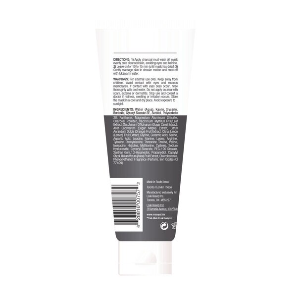 Masque Bar Charcoal Mud Wash Off Mask