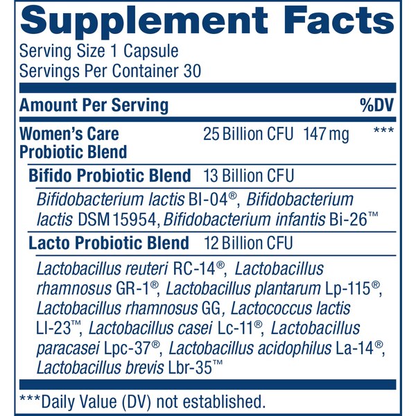 Renew Life Women’s Wellness, Women’s Care Probiotic, 25 Billion CFU Per Cap., 30 ct. Value Pack*