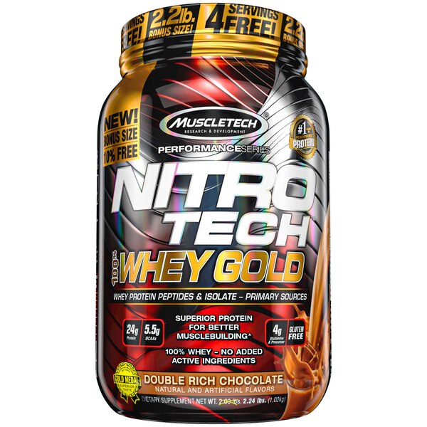 MuscleTech, Nitro-Tech Whey Gold, Protein Supplement, 31 Servings
