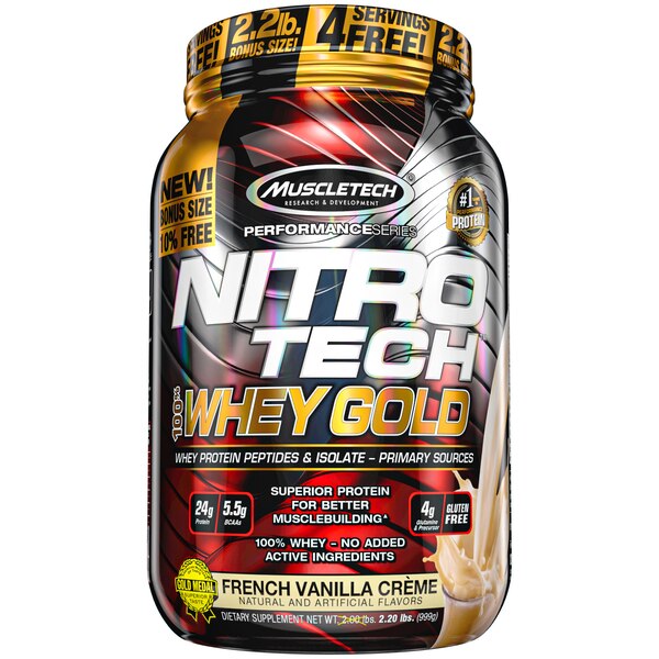 MuscleTech, Nitro-Tech Whey Gold, Protein Supplement, 31 Servings