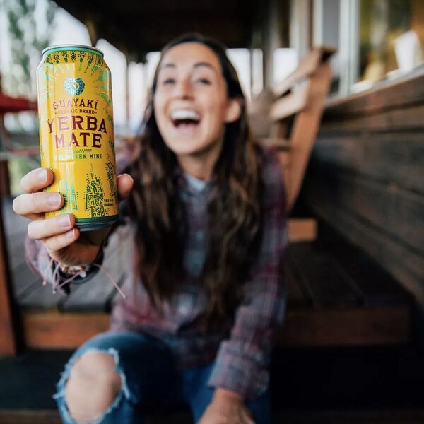 Guayaki, Yerba Mate Organic Beverage, Enlighten Mint, 15.5 oz