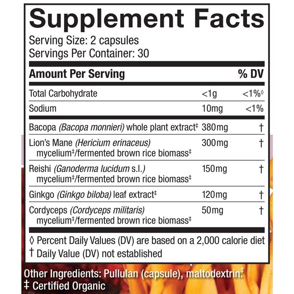 Host Defense MycoBotanicals Brain, 60 CT
