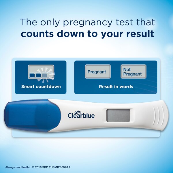 Clearblue Digital Pregnancy Test with Smart Countdown, 2CT