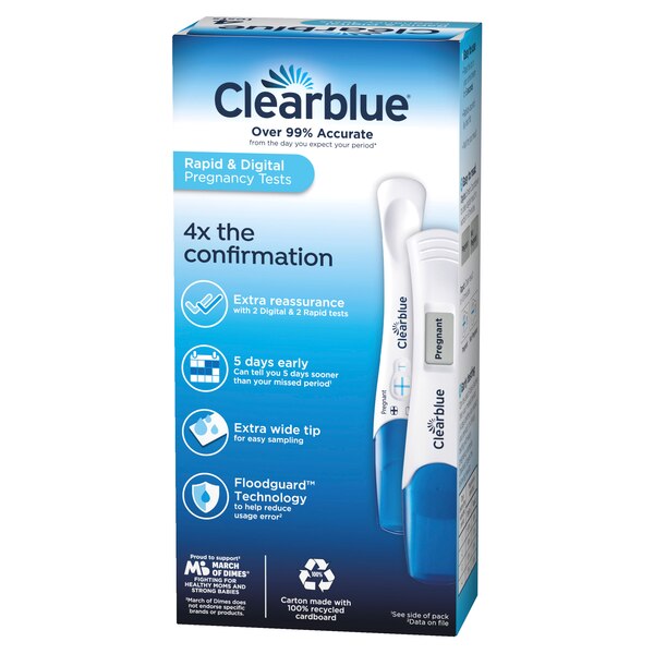 ClearBlue Combo Pregnancy Test, 4 CT