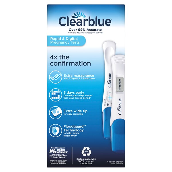ClearBlue Combo Pregnancy Test, 4 CT
