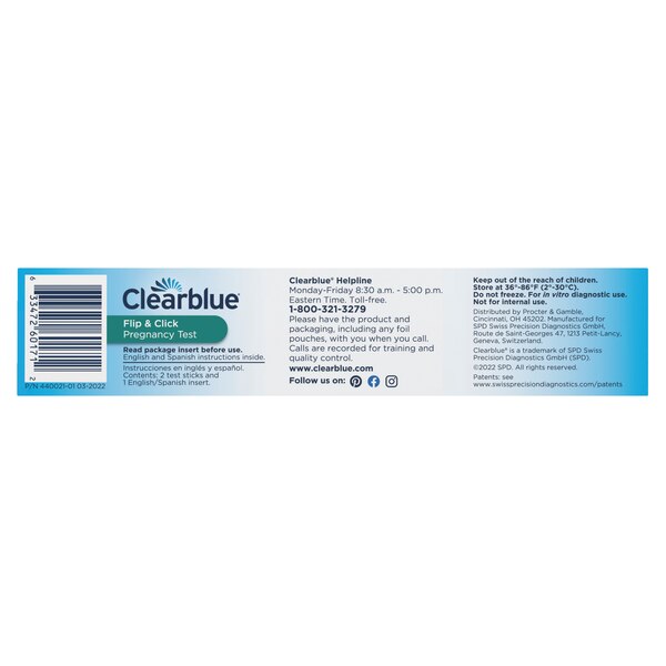 Clearblue Flip & Click Pregnancy Test, 2 Count