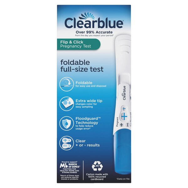 Clearblue Flip & Click Pregnancy Test, 2 Count
