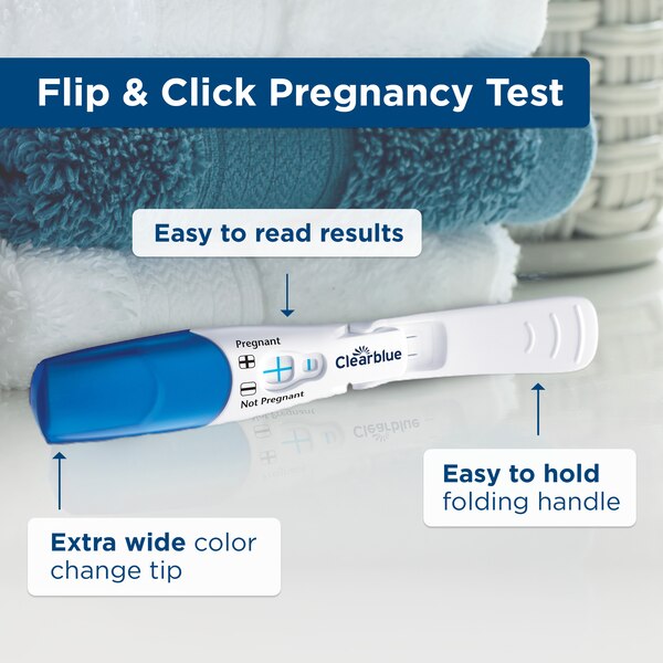 Clearblue Flip & Click Pregnancy Test, 2 Count