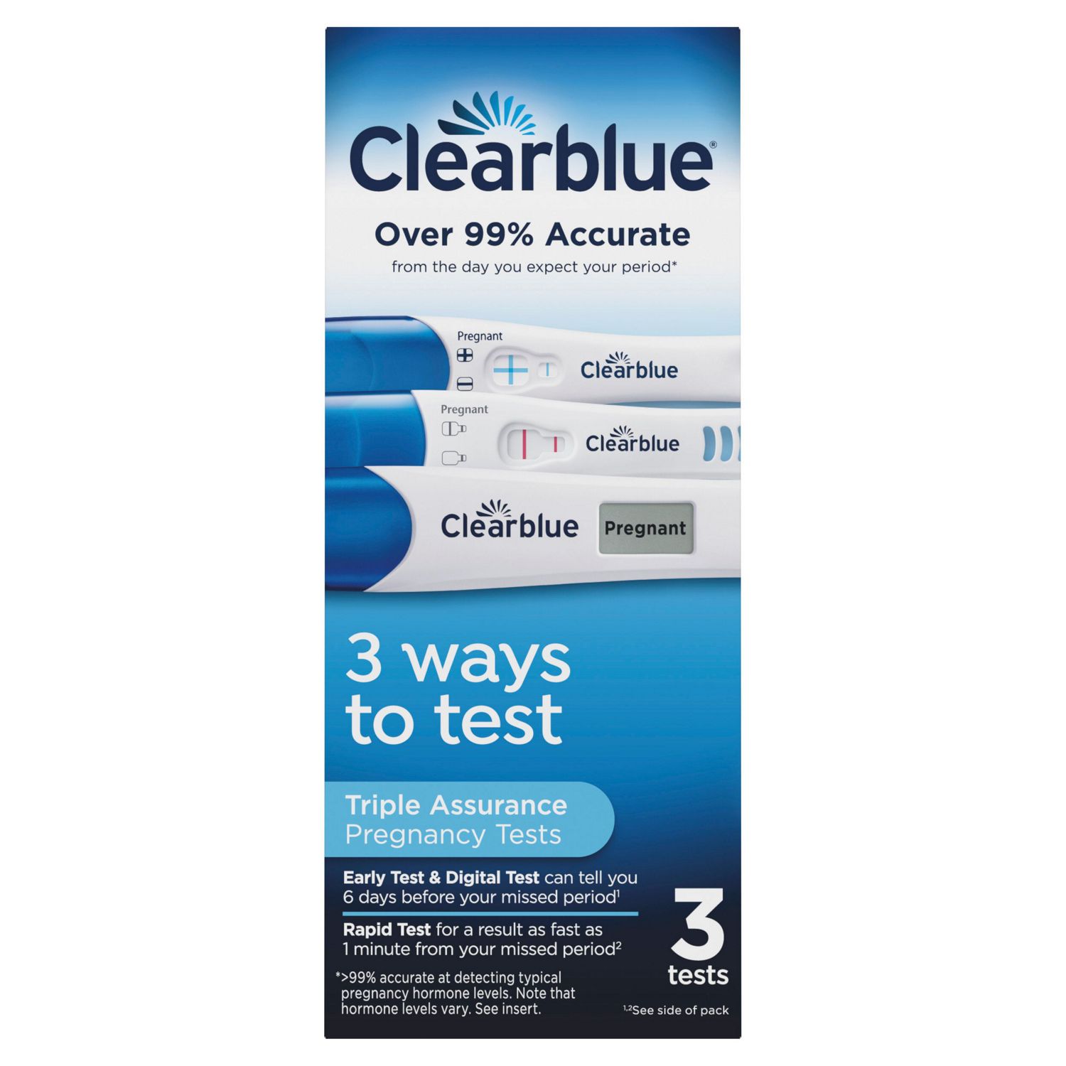 ClearBlue Triple Assurance Pregnancy Tests, 3PK