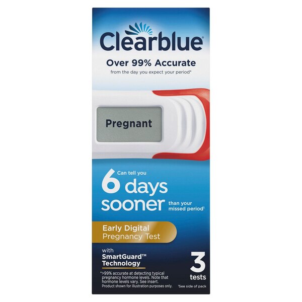 Clearblue Early Digital Pregnancy Test, Early Detection at Home Pregnancy Test, 3 CT
