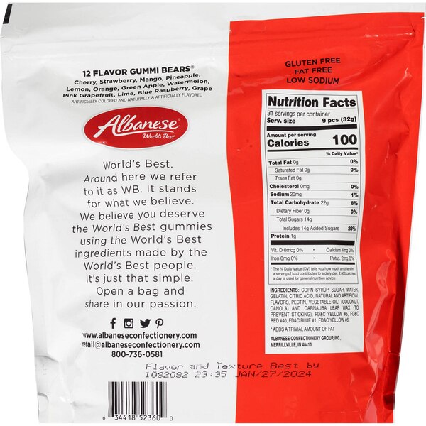 Albanese 12 Flavor Gummi Bears